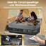 Lewondr Luftbett 2 Personen mit Eingebauter Pumpe, 203x152x46CM Komfort Aufblasbare Matratze, 3 Min Luftmatratze Selbstaufblasend Luftbett für Camping Haus Gäste Reisen(300kg MAX), Grau
