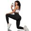 Bafiwu Anti Cellulite Leggings Sport Leggings Damen Lange Blickdicht Kompressions Yoga Leggings Booty Lifting Shaping Hohe Taille Fitness Sporthose (M, Schwarz)