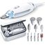 Beurer MP 62 Maniküre-/ Pediküre-Set, elektrische Nagelfeile mit 10 hochwertigen Nagelpflege-Aufsätzen, LED Licht, Nagelfräser mit stufenloser Geschwindigkeitsregelung, mit Aufbewahrungstasche, Weiß