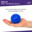 Meglio Faszienball Massagebälle 3er Set, Noppenball set perfekt für den Triggerpunkt-Therapie, Stress Reflexologie, Rücken, Beine & Füße und Gegen Plantarfasziitis, Mit Kostenloser Übungsanleitung