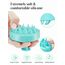 HEETA Kopfhaut Massagebürste für Nasses und Trockenes Haar Sanft Kopfmassage Bürste, Shampoo Haarbürste mit Weichem Silikonkopf für Peeling und Kopfmassage-Grün