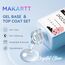 Makartt Top Coat Gel UV Base Coat Gels Nagellack 2 * 10ml UV Top Coat Set Kein Wischen Langanhaltendes Klares Gel Nagel Politur Top Basislack einweichen LED-Lampe