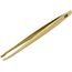 ZWILLING Pinzette Schräg (Zupfen von Augenbrauen, Entfernen von Splittern, handgeschliffene, angeraute Spitzen, hypoallergen), Premium, Gold, 90 mm