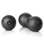 BODYMATE SET aus Faszien-Ball (Durchmesser 8CM) und Faszien-DUO-Ball (8x16cm) Schwarz, Selbstmassage-Ball für Faszientraining