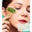 Bubuxy Jade Roller Massage Set, natürlicher Anti-Aging-Gesichtsroller bei Augenschwellungen, zur Hautstraffung, Verjüngung von Gesicht und Hals, natürlich grünes Massagegerät