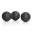 BODYMATE SET aus großem Faszien-Ball (Durchmesser 12CM) und Faszien-DUO (12x24cm) Schwarz, Selbstmassage-Ball für Faszientraining