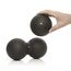 BODYMATE SET aus großem Faszien-Ball (Durchmesser 12CM) und Faszien-DUO (12x24cm) Schwarz, Selbstmassage-Ball für Faszientraining