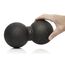 BODYMATE Großer Faszien-DUO-Ball Schwarz, Selbstmassage-Ball für Faszientraining, Durchmesser 12cm Länge 24cm