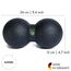 BLACKROLL® DUOBALL Set, Faszienbälle zur Selbstmassage von parallelen Muskelsträngen, Faszien-Duoball für Nacken und Rücken, Set: DUOBALL 08 & 12, mittlere Härte, Made in Germany, Schwarz