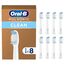 Oral-B Pulsonic Clean Aufsteckbürsten — ORIGINAL Zahnbürstenaufsatz für Oral-B Schallzahnbürste — Ersatzbürsten, Bürstenköpfe für Gründliche Reinigung, Briefkastenfähige Verpackung — Weiß, 8 Stück