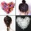Hanyousheng Mini Haargummis, 1000 Stück KleineHaargummis, Gummi Haargummis Bunt / Transparent, Elastische Haargummis Mädchen für Feines Haar und Haarflechten, Kleine Dreadlocks, 2 Flechthilfe Haare