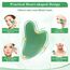 Gua Sha steine gesichts Jade Natur-Stein Herzform Kratz-Massage Tool für Gesicht, Augen, Hals zur Hautpflege, Schönheit und Entspannung der Körpermuskulatur (Grün 2 Pcs)