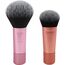 Real Techniques Mini Brush Foundation und Rouge-Duo, Reisegröße, für loses Rouge und flüssige Grundierung, 2-teiliges Set