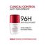 Vichy Clinical Control 96h Frauen, Deo-Roll-on für Frauen, Schweiß- und geruchshemmend, Antibakteriell, Alkoholfrei, Für empfindliche Haut, 50 ml