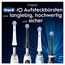 Oral-B iO Ultimative Reinigung Aufsteckbürsten — ORIGINAL Zahnbürstenaufsatz für Elektrische Oral-B iO Zahnbürsten — Ersatzbürsten, Bürstenköpfe — Tiefenreinigung & Plaqueentfernung — Schwarz, 8 Stück