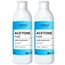 Aceton UV Nagellack Entferner 2x250ml – 100% Acetone – Gel Nagellack Entfrernung - Nagellackentfernerm mit Aceton Pur - Shellac Remover – Reines aceton UV Lack Entferner – Nail Polish Remover