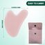 Gua Sha steine gesichts Jade Natur-Stein Herzform Kratz-Massage Tool für Gesicht, Augen, Hals zur Hautpflege, Schönheit und Entspannung der Körpermuskulatur (Rosa)