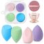 AUAUY 4 PCS Make up Schwamm Set, Foundation Blending Beauty Sponge, Beauty Makeup Schwämme Blender für Flüssigkeit Foundation Puder Sonnenschutz und Creme mit 1 Schwammhalter, 1 Puderquaste