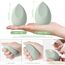 AUAUY 4 PCS Make up Schwamm Set, Foundation Blending Beauty Sponge, Beauty Makeup Schwämme Blender für Flüssigkeit Foundation Puder Sonnenschutz und Creme mit 1 Schwammhalter, 1 Puderquaste