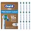 Oral-B Pro Precision Clean Aufsteckbürsten — ORIGINAL Zahnbürstenaufsatz für Elektrische Oral-B Pro Zahnbürsten — Ersatzbürsten, Bürstenköpfe — Weiß, 12 Stück