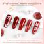 Laza Chrome Nagel Pulver Spiegel Effekt Metallic Staub Holographische Glitter Glasierte Maniküre Dekoration Reflektierendes Pigment für DIY Gel Polish Nail Art, Harz Handwerk, Geschenke-Rot