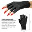 Makartt UV Handschuhe Nägel for Gel Manicures - Professional UPF50+ Fingerless Stretchy Farbric Nail Art Gloves to Protect Hands from Harm for Women Men, Black