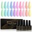 Shining She UV Nagellack Set, 10 Farben Pastell Frühling und Sommer Gel Nail Polish Soak-Off UV Gel Nagellack für Anfänger Kunst Salon DIY,8ML