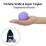 Massageball Faszienball Hart in Lacrosse Ball Größe für Rücken Beine Füße Hände. Triggerpunktball für Tiefengewebsmassage Myofasziale Muskel Entspannung Plantarfasziitis Yoga Pilates 2 Stück (Lila)