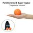 Massageball Faszienball Hart in Lacrosse Ball Größe für Rücken Beine Füße Hände. Triggerpunktball für Tiefengewebsmassage Myofasziale Muskel Entspannung Plantarfasziitis Yoga Pilates 2 Stück (Orange)