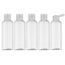 Toureal Shampoo Flaschen zum Befüllen 100ml - Reise Flasche aus Kunststoff Set Geeignet für Flugzeuge - Travel Size Shampoo Bottles - Kleine Reiseflaschen für Kosmetik 5 Stück Transparent Abdeckung