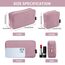 MAGEFY 2 Pcs Make up Taschen für Frauen, Kleine Kosmetiktaschen für Geldbeutel Cord Make up Pouch für Reisen Schule (Rosa)