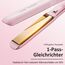 Faszin 2 in 1 Glätteisen Locken und Glätten, 20s Schnellaufheizung, Titanplatten Ionen Haarglätter für einen glatten Stil, 3D-Schwebepanel verhindert Haarziehen, mit LCD-Display, 130°C-230°C - Rosa