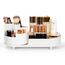 Cinnani Make Up Kosmetik Organizer, 360°Drehbarer Beauty Organizer, Multifunktionale Kosmetikaufbewahrung für Frisiertisch, Bad und Schlafzimmer - Weiß