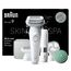 Braun Silk-épil 9 SkinSpa All-in-One Set, Epilierer Damen, Haarentferner für Langanhaltende Haarentfernung, Ladyshaver, Facespa Gesichtshaarentferner, 9-381, Weiß, Silber