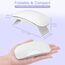 Madenia Mini UV Lampe für Gelnägel, 6W USB Portable Nageltrockner, UV LED Lampe Nägel mit 60s Timer, Mini UV Nagellampe für Gel Nagellack, Gelnägel, Shellact für Anfänger, Weiß