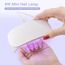 Madenia Mini UV Lampe für Gelnägel, 6W USB Portable Nageltrockner, UV LED Lampe Nägel mit 60s Timer, Mini UV Nagellampe für Gel Nagellack, Gelnägel, Shellact für Anfänger, Weiß