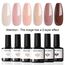 Modelones UV Nagellack, 6 Farben Gel Neutral Nude Rosa Rot für Sommer - Soak Off Nail Polish French Manicure DIY zu Hause Geschenke, 7 ml