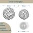 Huoberr 2 Stücke Magnetic Acupressure Balls &3 Stücke Massageringe für Finger Igelball Massage Small 47 mm Durchmesser Skills Borderline Set für Stress Relief oder Massage (Sliver)