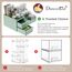 DancesCat Make Up Kosmetik Organizer mit Schubladen, Makeup Organizer Aufbewahrung Kosmetikbox für Waschtische, Schminktisch Organizer Box für Schlafzimmer, Badezimmer, Große Schmink Organizer (Grün)