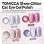 TOMICCA Cat Eyes UV Nagellack Set, 4 Farben Glitzer Rosa Gel Nagellack, UV LED Gel Nägel Polish Set für Anfänger Nagelstudio DIY Home, 8ML