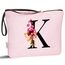 Vavabox A-Z Personalisierte Kosmetiktasche-Geburtstagsgeschenke Für Frauen, Mütter, Beste Freundinnen Und Brautjungfern (K, Pink)