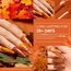 Modelones UV Nagellack 6 Farben Gelb Orange Braun Glitzer Gel Nagellack UV Nageldesign Sets Soak Off Gel Polish für Maniküre Nageldesign Herbst