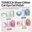 TOMICCA Cat Eyes UV Nagellack Set, 4 Farben Glitzer Rosa Gel Nagellack UV LED Gel Nägel Polish für Anfänger DIY Home & Nail Art Maniküre Salon, 8ML