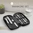 Maniküre Set - Vergleichssieger - Etui handlich und weich - 7teiliges Nagelset für Damen und Herren marQus aus Edelstahl