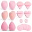 AiQInu 16 stück Make Up Schwamm Set, Foundation Beauty Blender, Makeup Sponge Set, Beauty Sponge für Flüssiges Foundation Puder, Foundation Puff Kosmetik Werkzeug