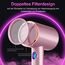Föhn,Fön,Haartrockner Profi Ionen mit AC Motor 2400W Reisefön Diffusor|Haarfön 4-in-1|Heiß-/Kalttaste|2 Heiz&3 Geschwindigkeitsstufen|Hair Dryer mit Schnelle Aufheizung& Konstante Temperatur Pink