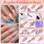 Born Pretty Polygel Starter Set mit UV Lampe - Poly Gel Nägel Set 6 Farben Transparent Weiß Nude Rose Nagelverlängerung Kit Base Top Coat Slip Solution