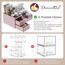 DancesCat Make Up Kosmetik Organizer mit Schubladen, Makeup Organizer Aufbewahrung Kosmetikbox für Waschtische,Schminktisch Organizer Box für Schlafzimmer,Badezimmer,Große Schmink Organizer (Rosa)