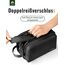 Chakipee Kulturbeutel Herren Reise Kulturtasche Waschtasche, wasserdichte Kulturtaschen, leichte Kosmetiktasche Damen mit Doppelter Reißverschlüssen, Badezimmerutensilien (Schwarz)