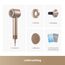 DREAME Hair Glory Mix High-Speed-Haartrockner, 3 magnetische Düsen, NTC-Temperaturregelung, 300 Millionen negative Ionen/cm³, Motor mit 110.000 U/min, 336 g leicht, Gold